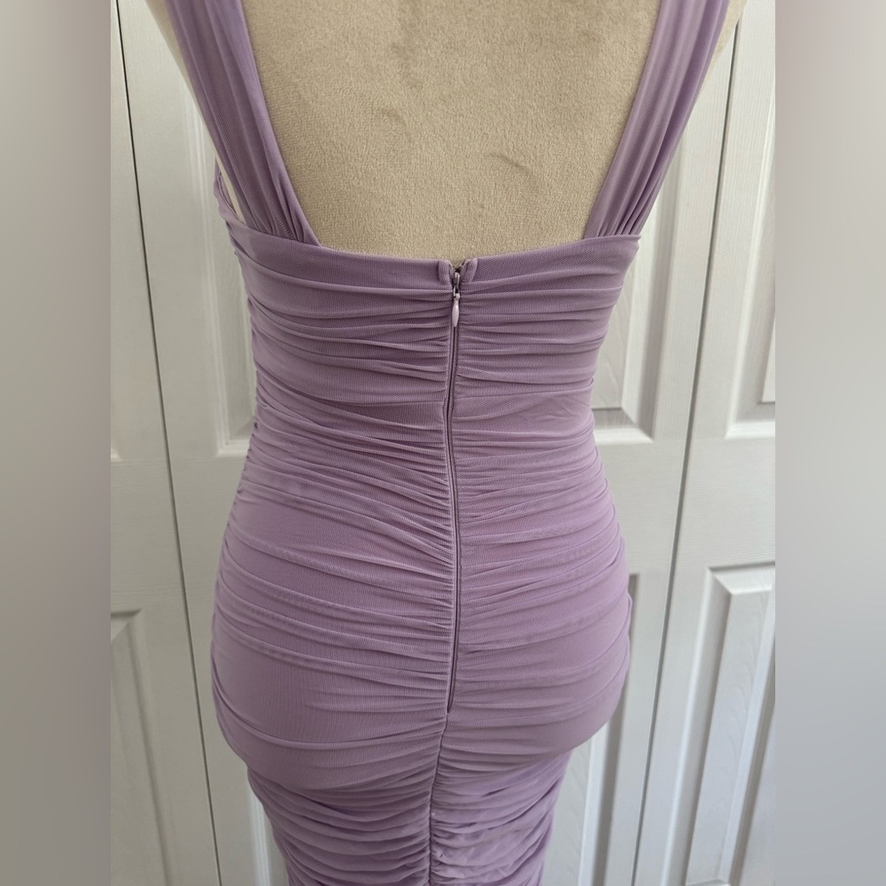 Hello Molly Sz4 lavender long body con polyester spandex dress - Picture 5 of 16